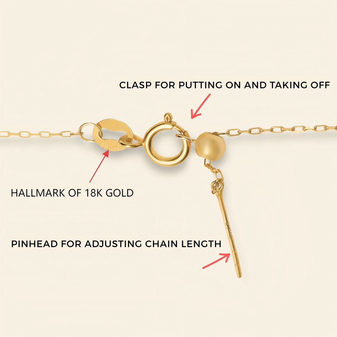 18K Gold Needle Clasp & Pinhead