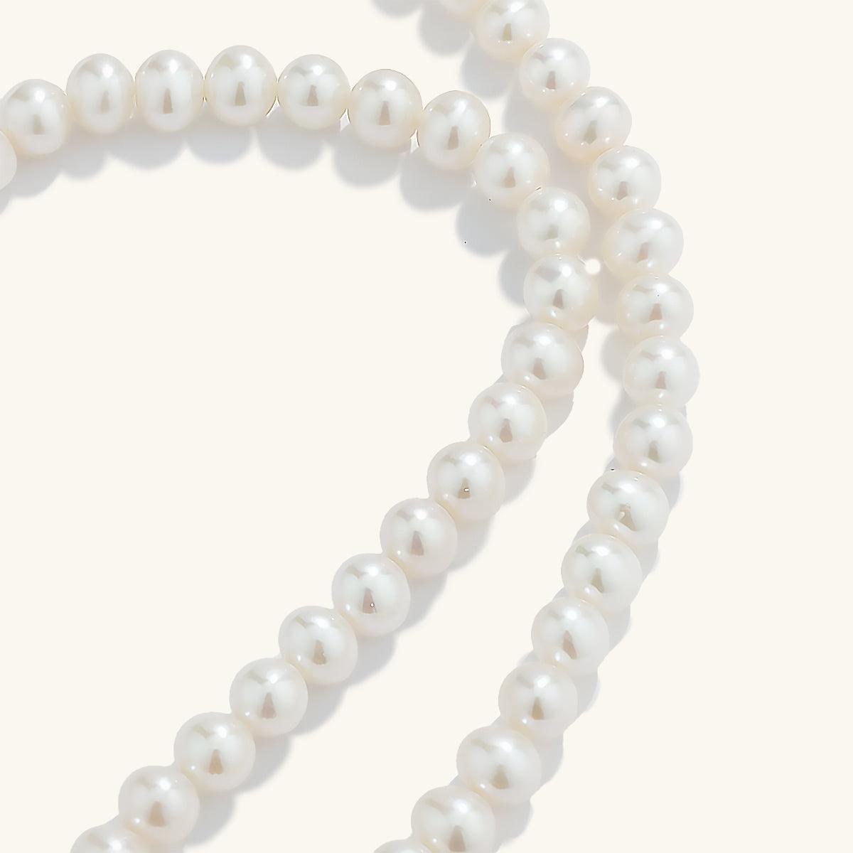 Charming Freshwater Pearl Strand Necklace 6-6.5mm 18" - JESCOJES