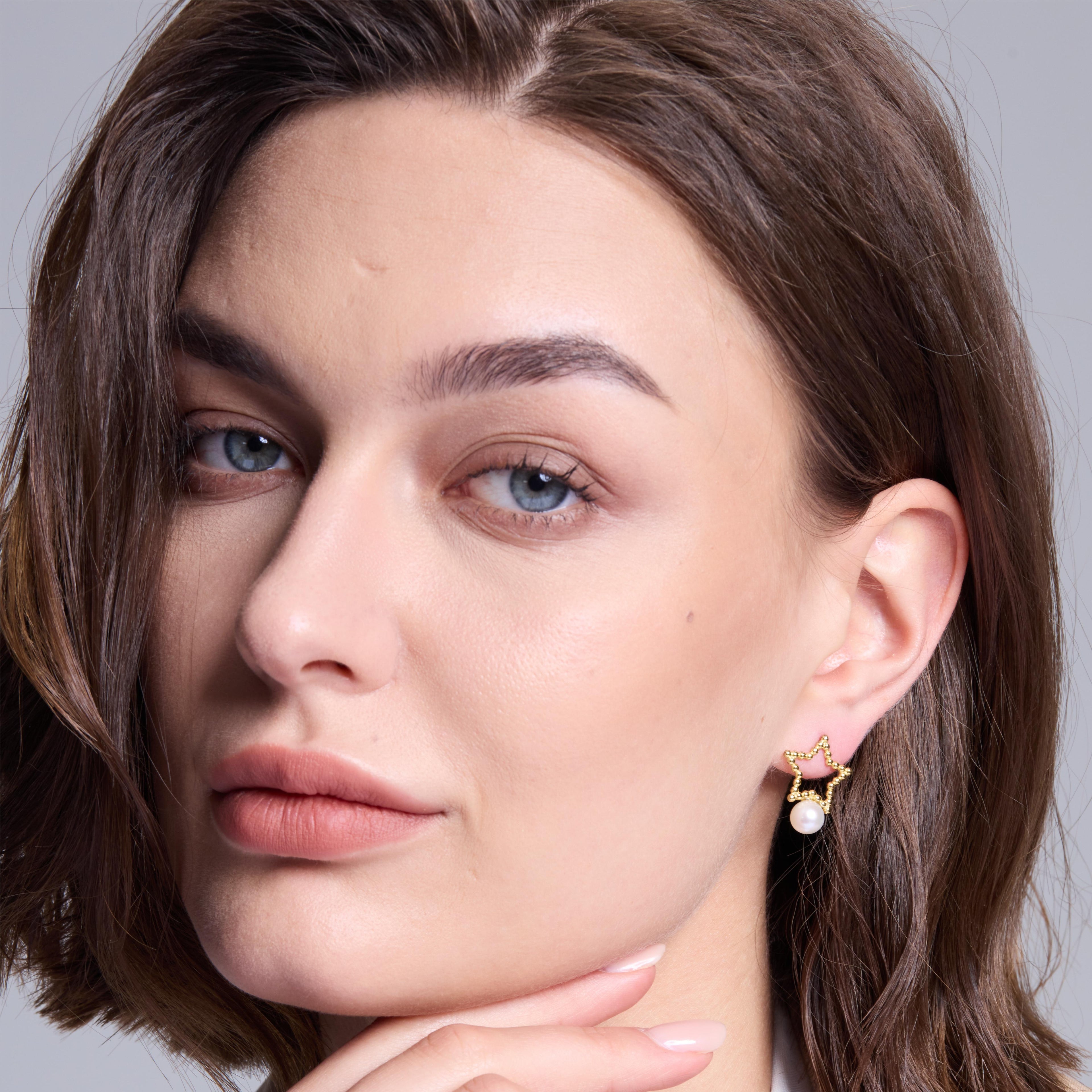 Lucky Star Freshwater Pearl Earrings - JESCOJES