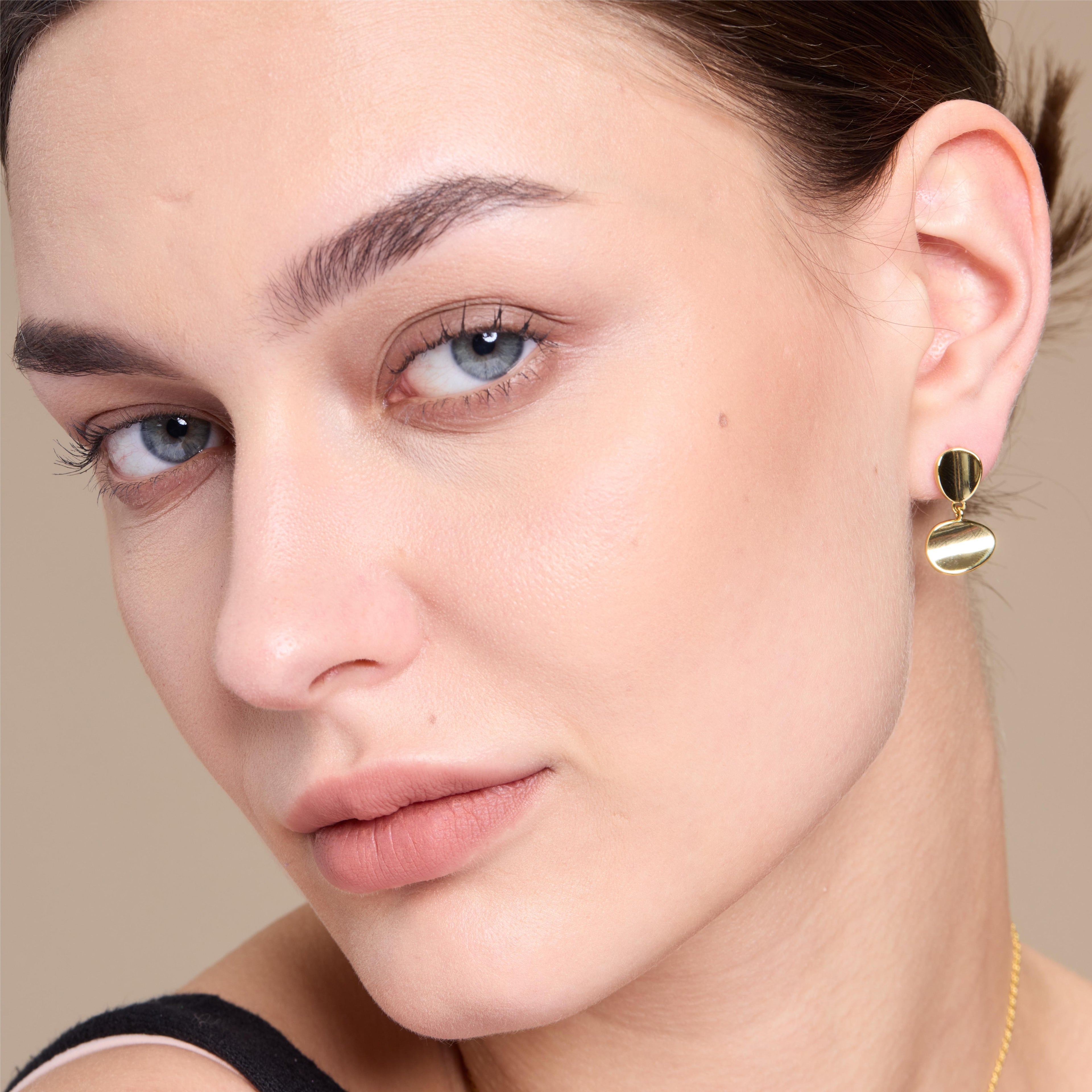Golden Bean Drop Earrings - JESCOJES