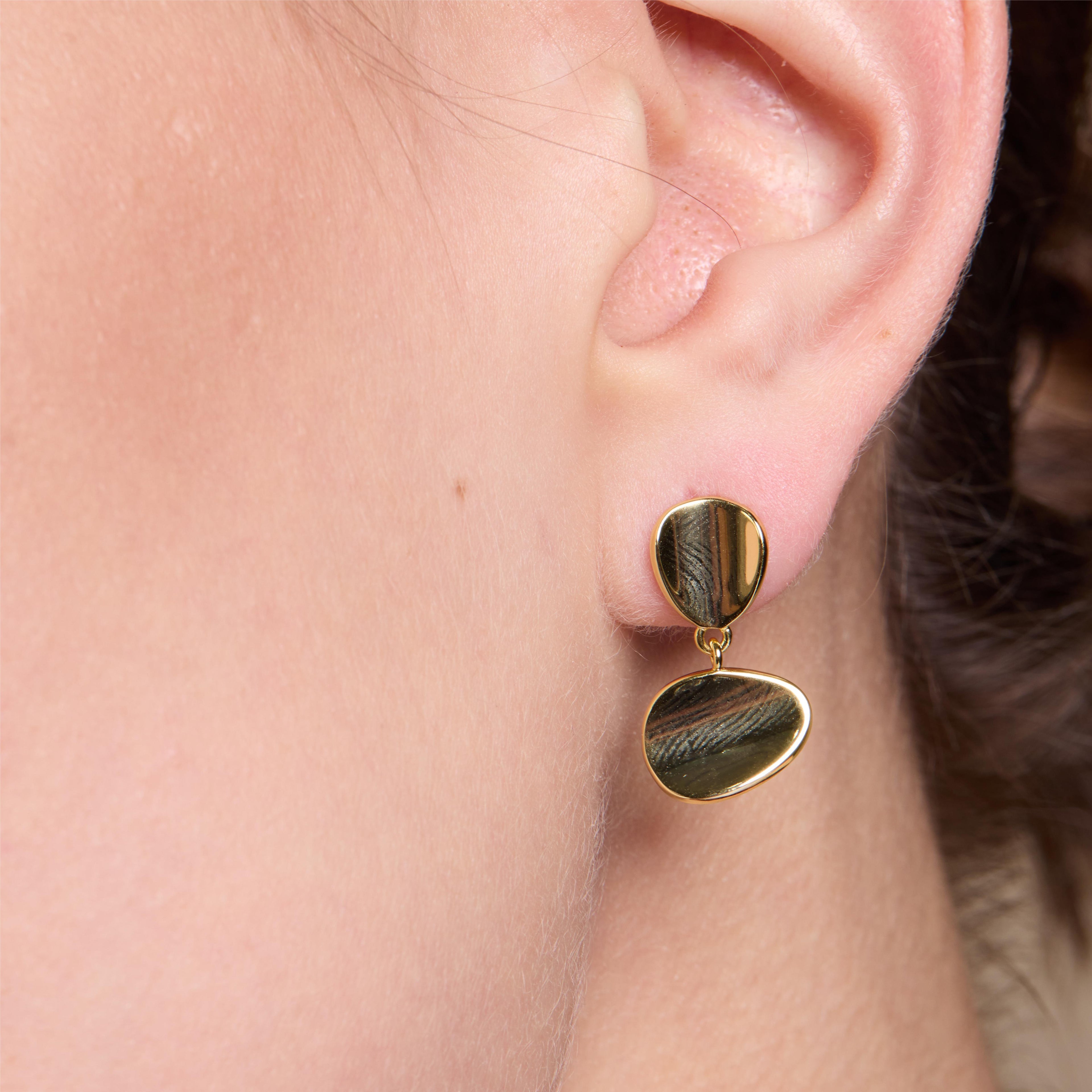 Golden Bean Drop Earrings - JESCOJES
