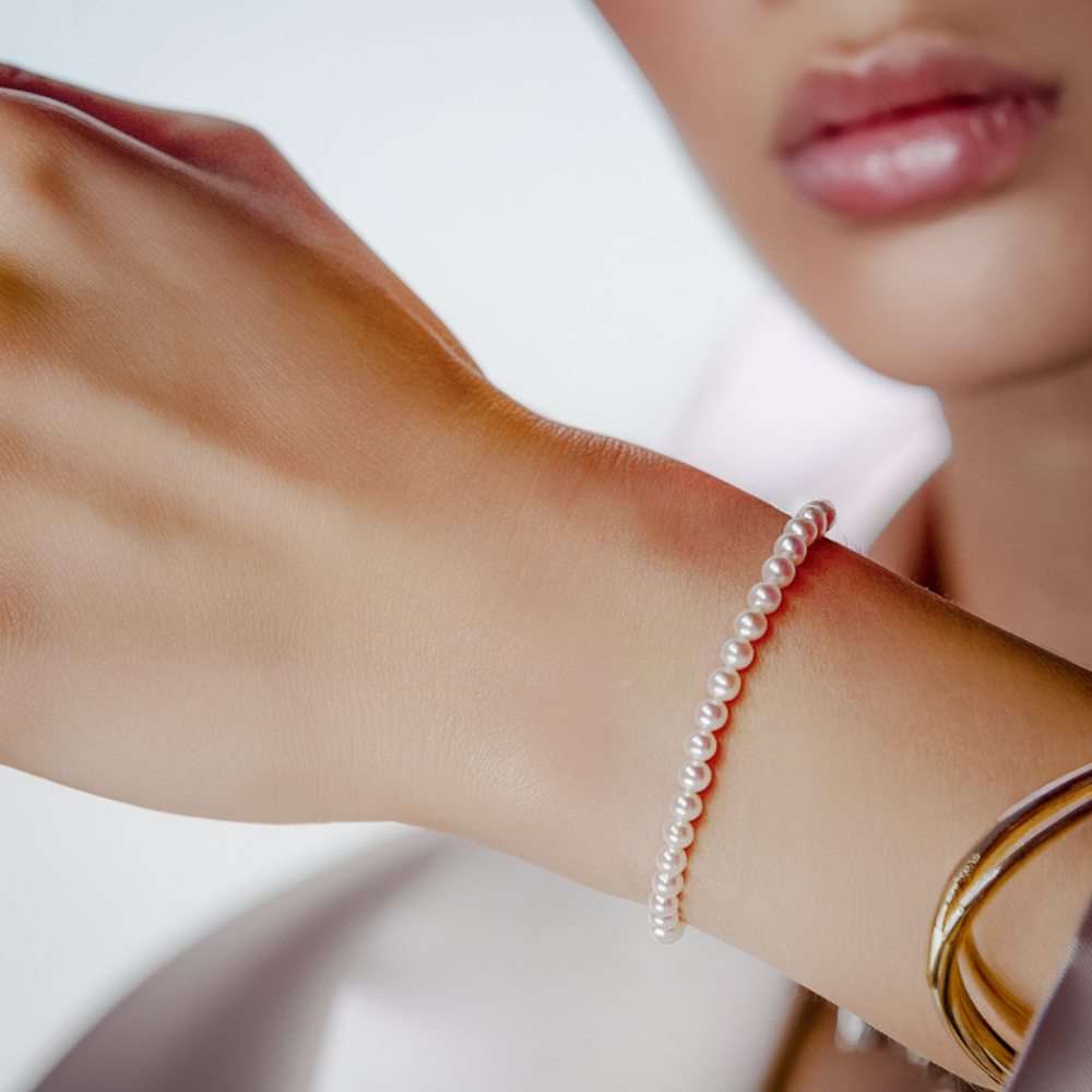 JESCOJES Charismatic AAA Freshwater Pearl Bracelet 3.5-4mm
