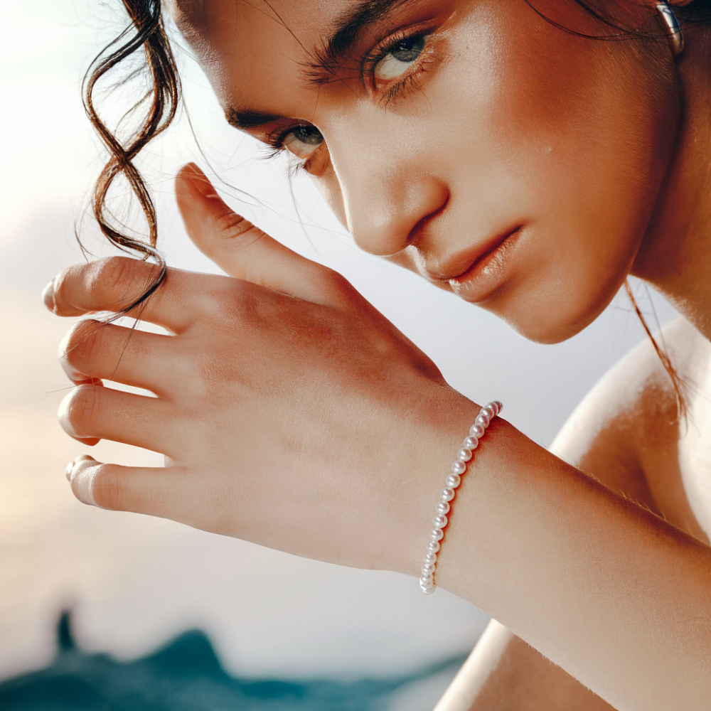 JESCOJES Charismatic AAA Freshwater Pearl Bracelet 3.5-4mm