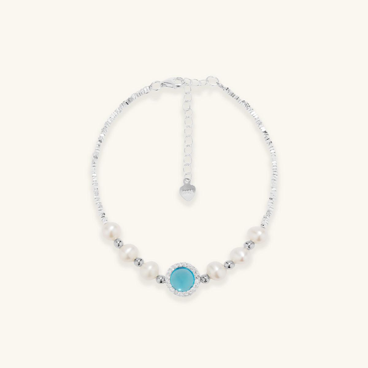 Aquamarine Pearl Bracelet - JESCOJES