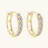Brilliant Gold Pavé Hoop Earrings - JESCOJES
