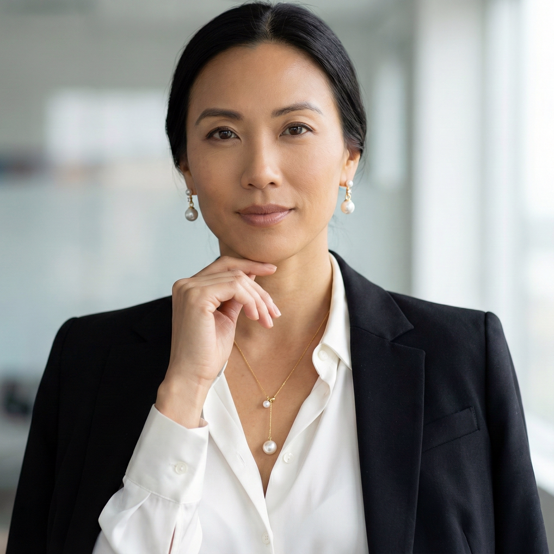 JESCOJES Charming Akoya Pearl Duo Pendant Necklace