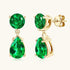 Vibrant Water Drop Emerald Drop Earrings - JESCOJES