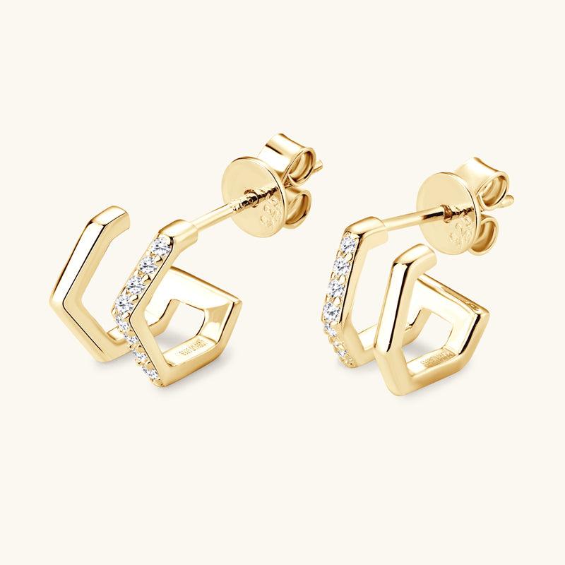 Fashion Note Premium Moissanite Stud Earrings - JESCOJES