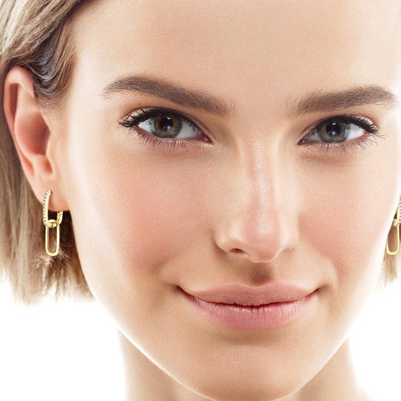 Premium Moissanite Pavé Drop Earrings - JESCOJES