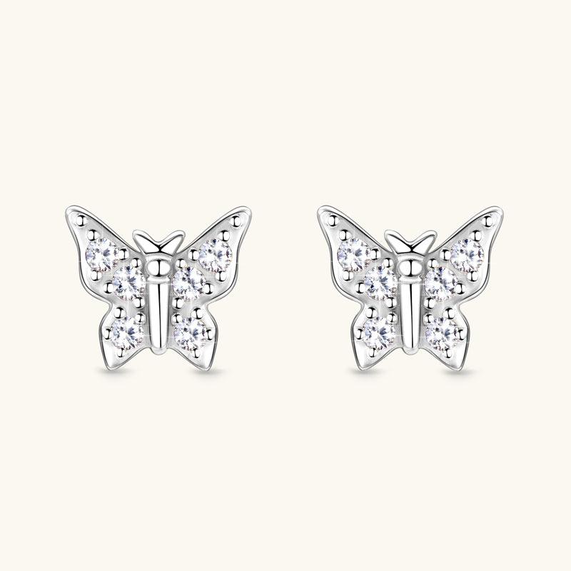 Shining Butterfly Premium Moissanite Stud Earrings - JESCOJES