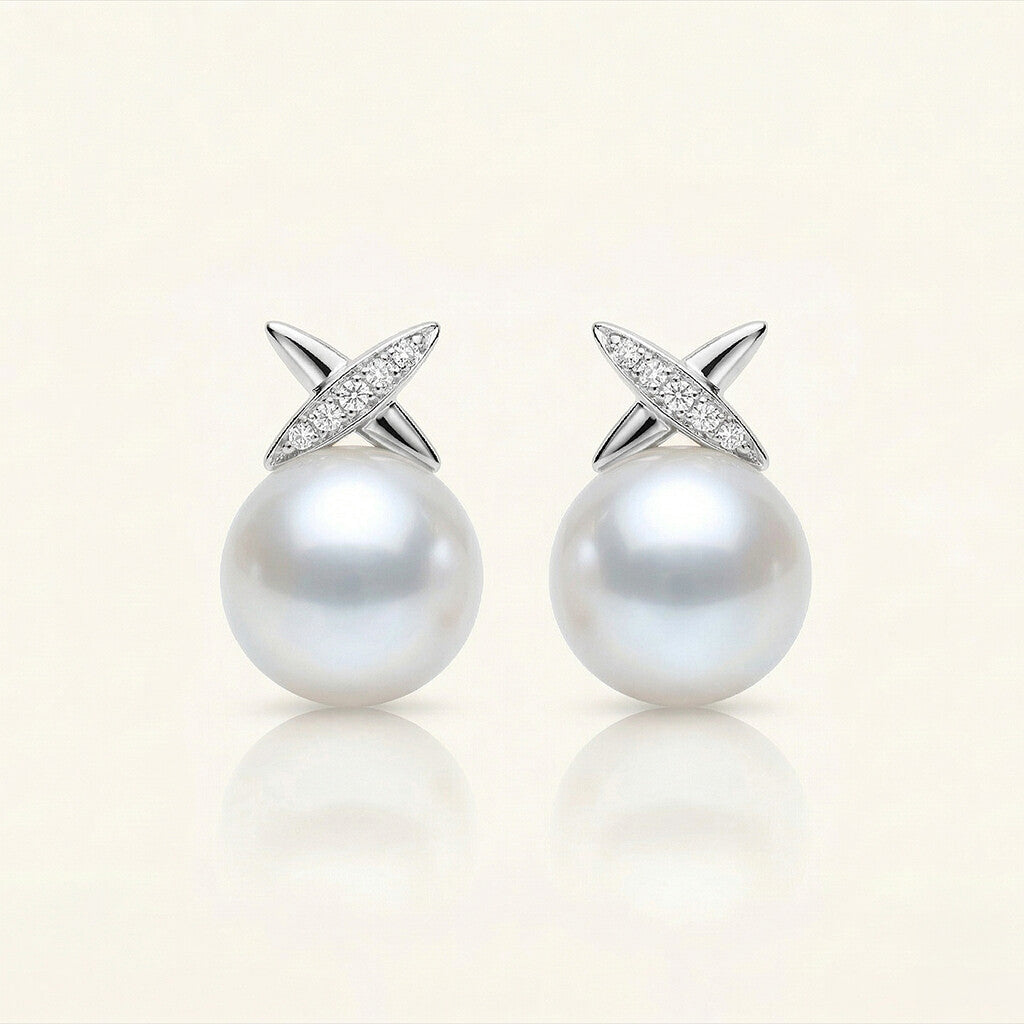 JESCOJES The Crossroads | Pearl Stud Earrings