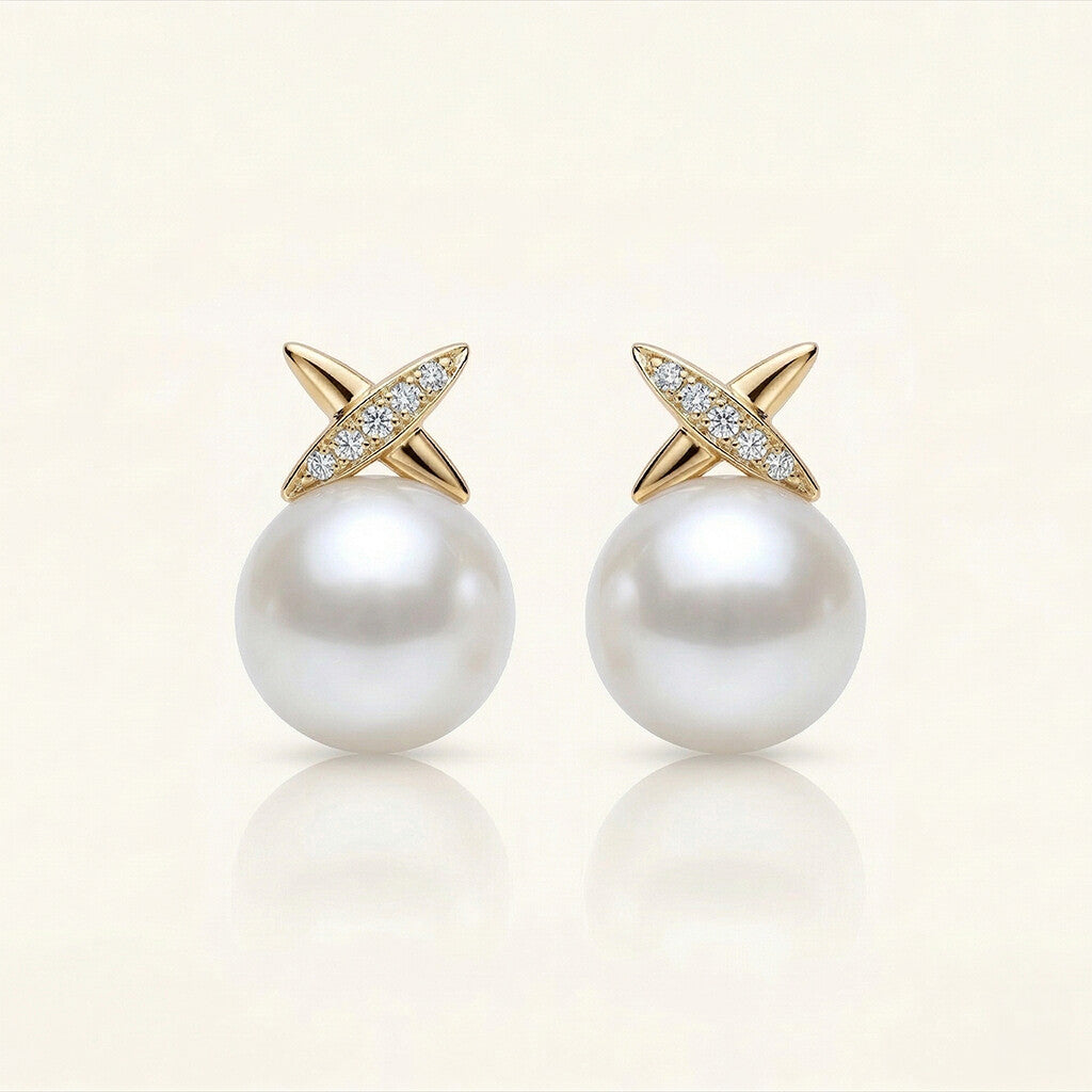 JESCOJES The Crossroads | Pearl Stud Earrings