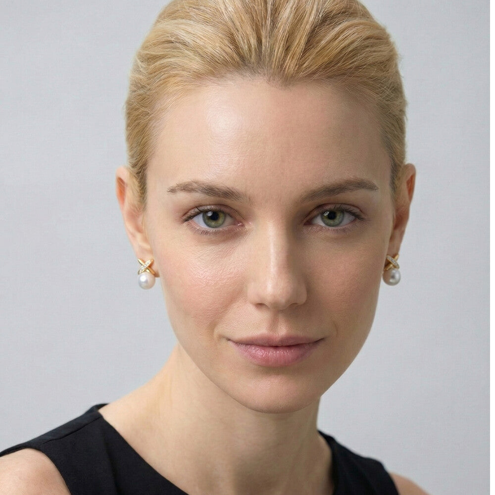 JESCOJES The Crossroads | Pearl Stud Earrings