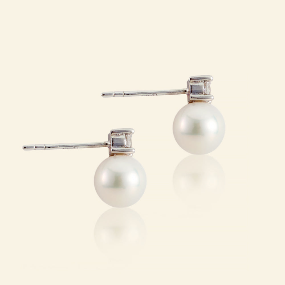 JESCOJES Noble AAAA Freshwater Pearl Stud Earrings