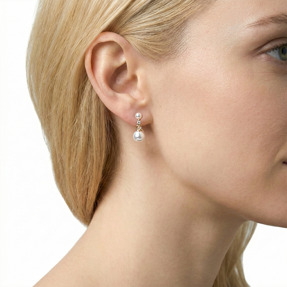 JESCOJES Luminous AAAA Akoya Pearl Earrings