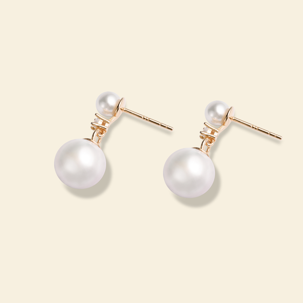 JESCOJES Luminous AAAA Akoya Pearl Earrings