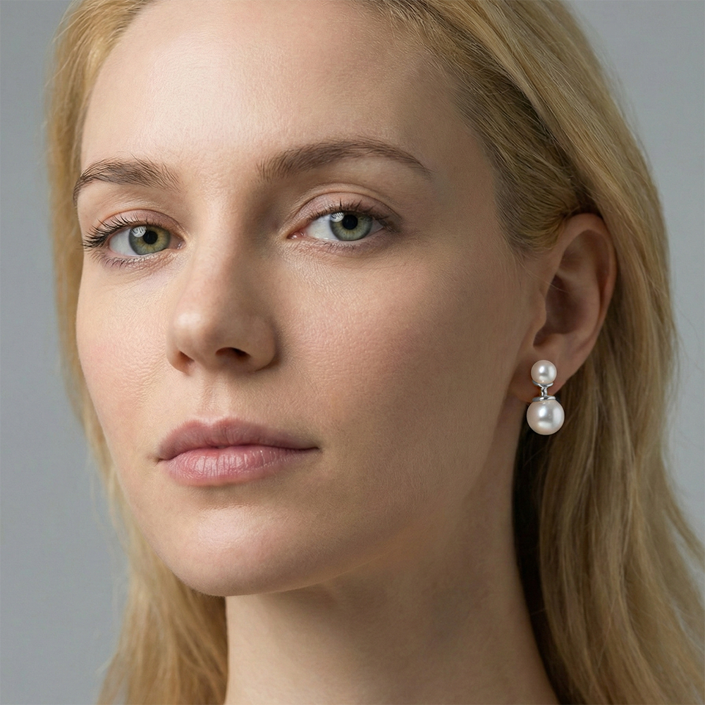 JESCOJES Duo Elegance Akoya Pearl Earrings
