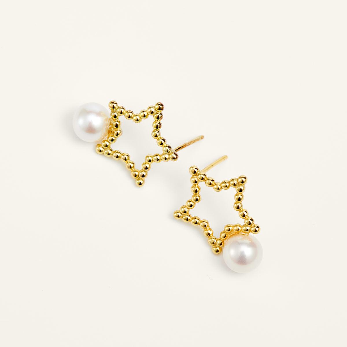 Lucky Star Freshwater Pearl Earrings - JESCOJES