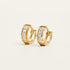 Shining Gold Pavé Huggie Hoop Earrings - JESCOJES