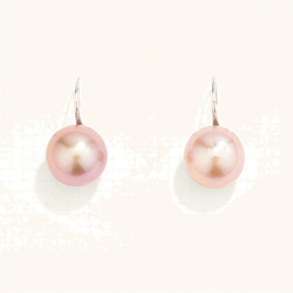 Purple Edison Pearl Drop Earrings - JESCOJES