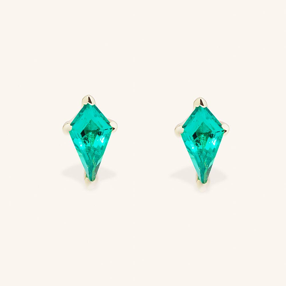Dainty Kite Cut Premium Gemstone Stud Earrings - JESCOJES