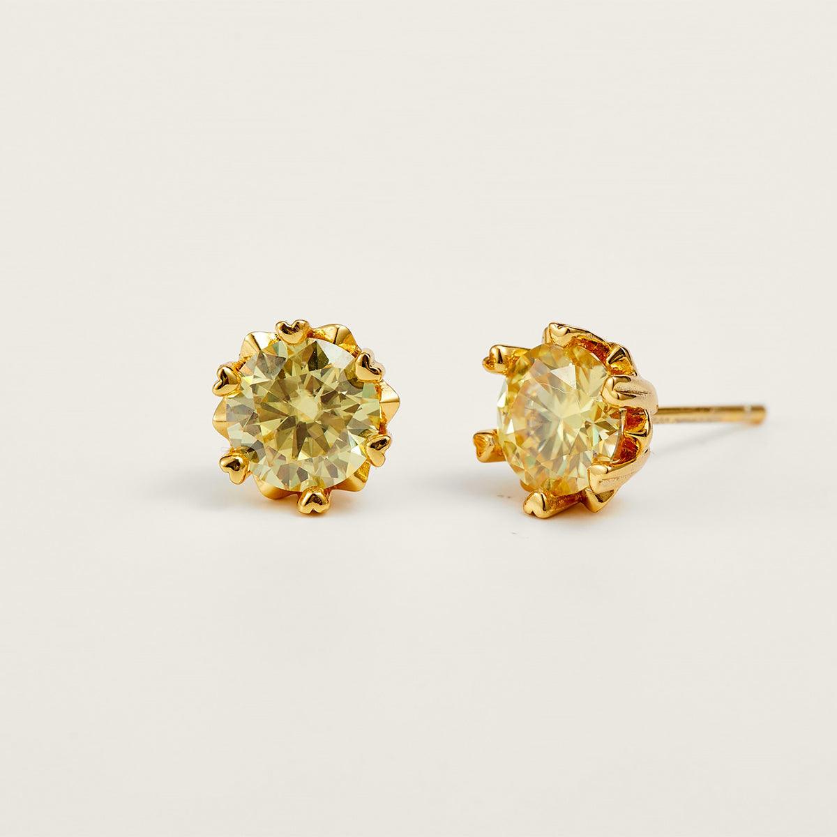 Premium Moissanite Romantic Flower Stud Earrings - JESCOJES