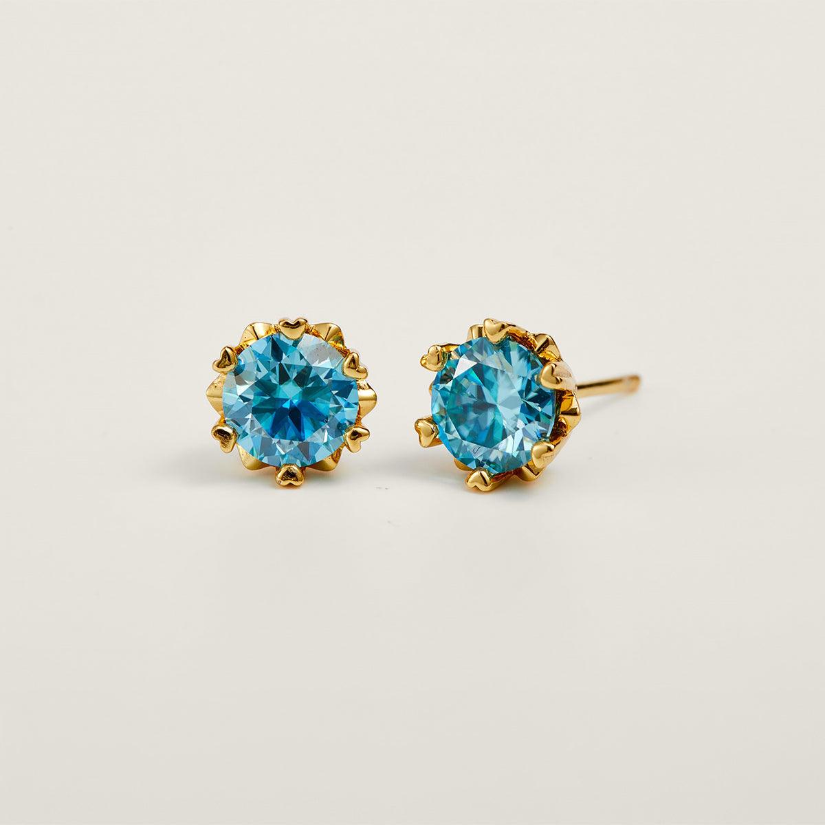 Premium Moissanite Romantic Flower Stud Earrings - JESCOJES