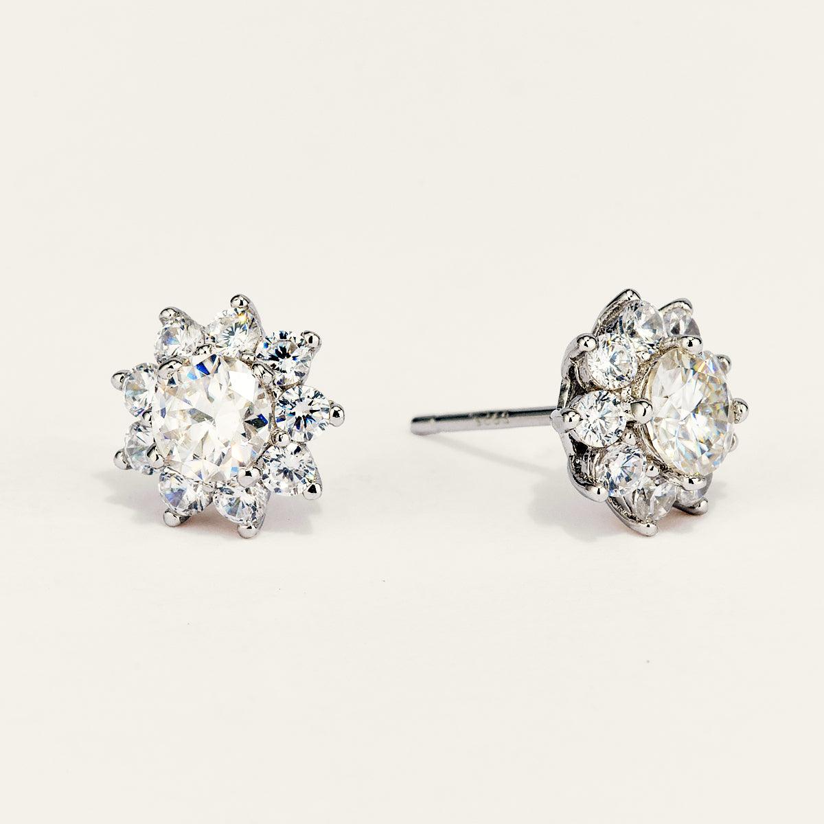 Bright Sunflower Moissanite Stud Earrings - JESCOJES
