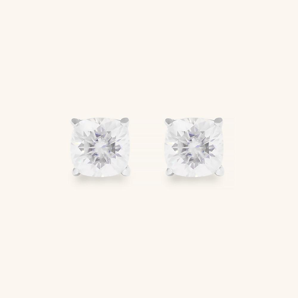 Classic Cushion Premium Moissanite Stud Earrings - JESCOJES