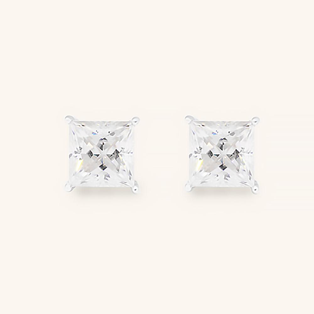 Classic Princess Premium Moissanite Stud Earrings - JESCOJES