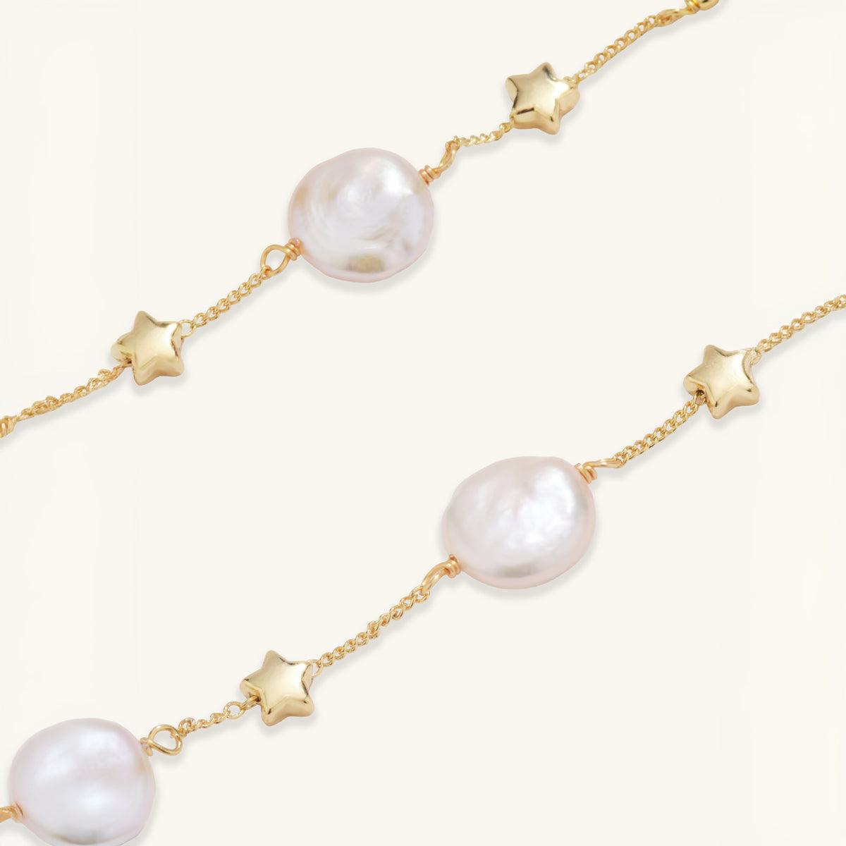 Elegant Star Freshwater Pearl Dangle Earrings - JESCOJES