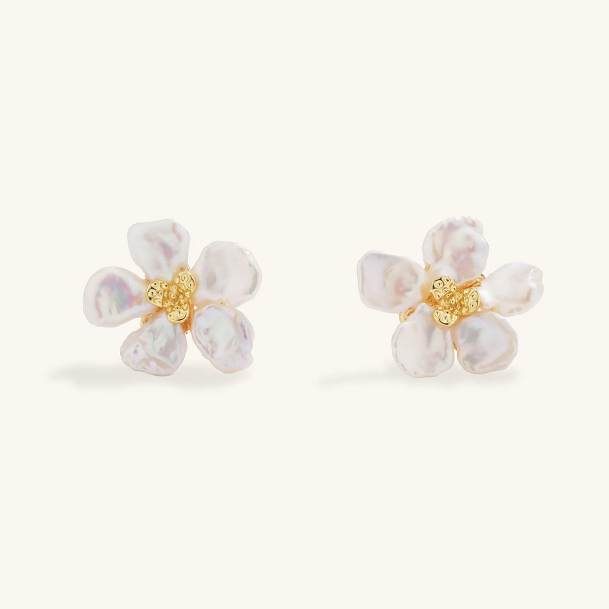 Baroque Pearl Pedal Stud Earrings - JESCOJES