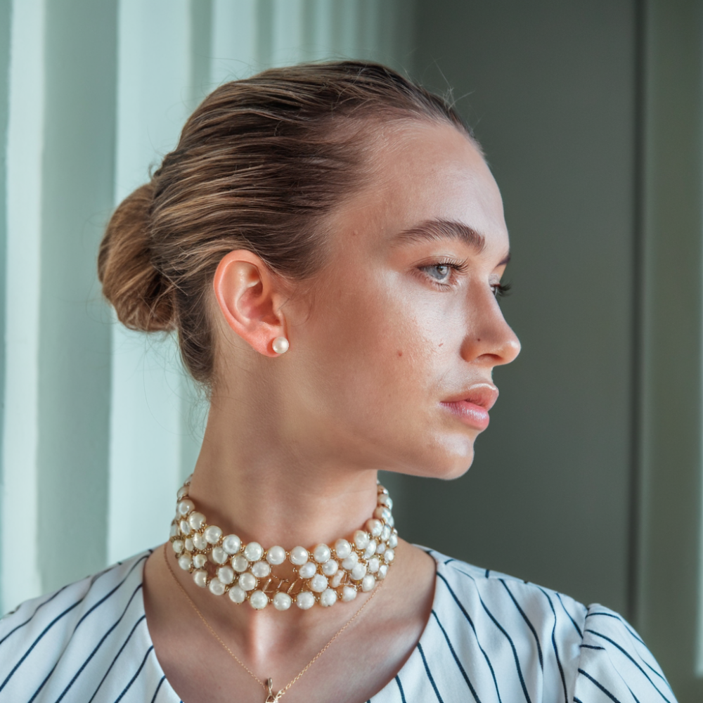 JESCOJES Elegance AAA Freshwater Pearl Stud Earrings