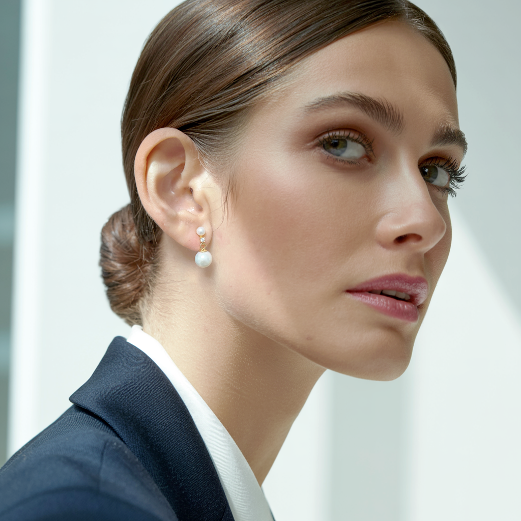 JESCOJES Luminous AAAA Pearl Earrings