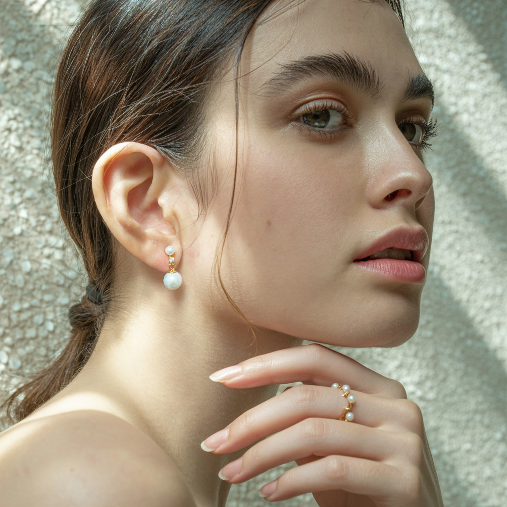 JESCOJES Luminous AAAA Pearl Earrings