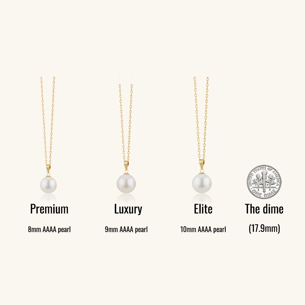 JESCOJES Lustrous AAAA Pearl Pendant Necklace