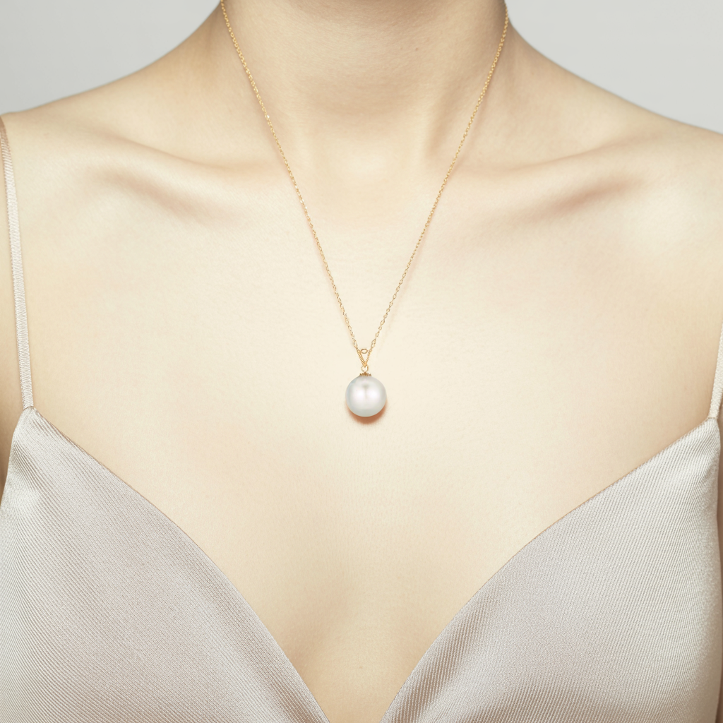 JESCOJES Lustrous AAAA Pearl Vogue Pendant Necklace