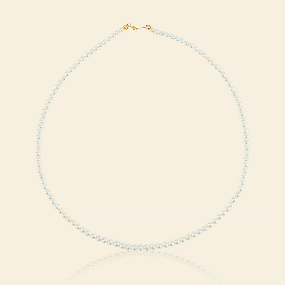 JESCOJES Charismatic AAA Freshwater Pearl Strand Necklace 3.5-4mm 17"