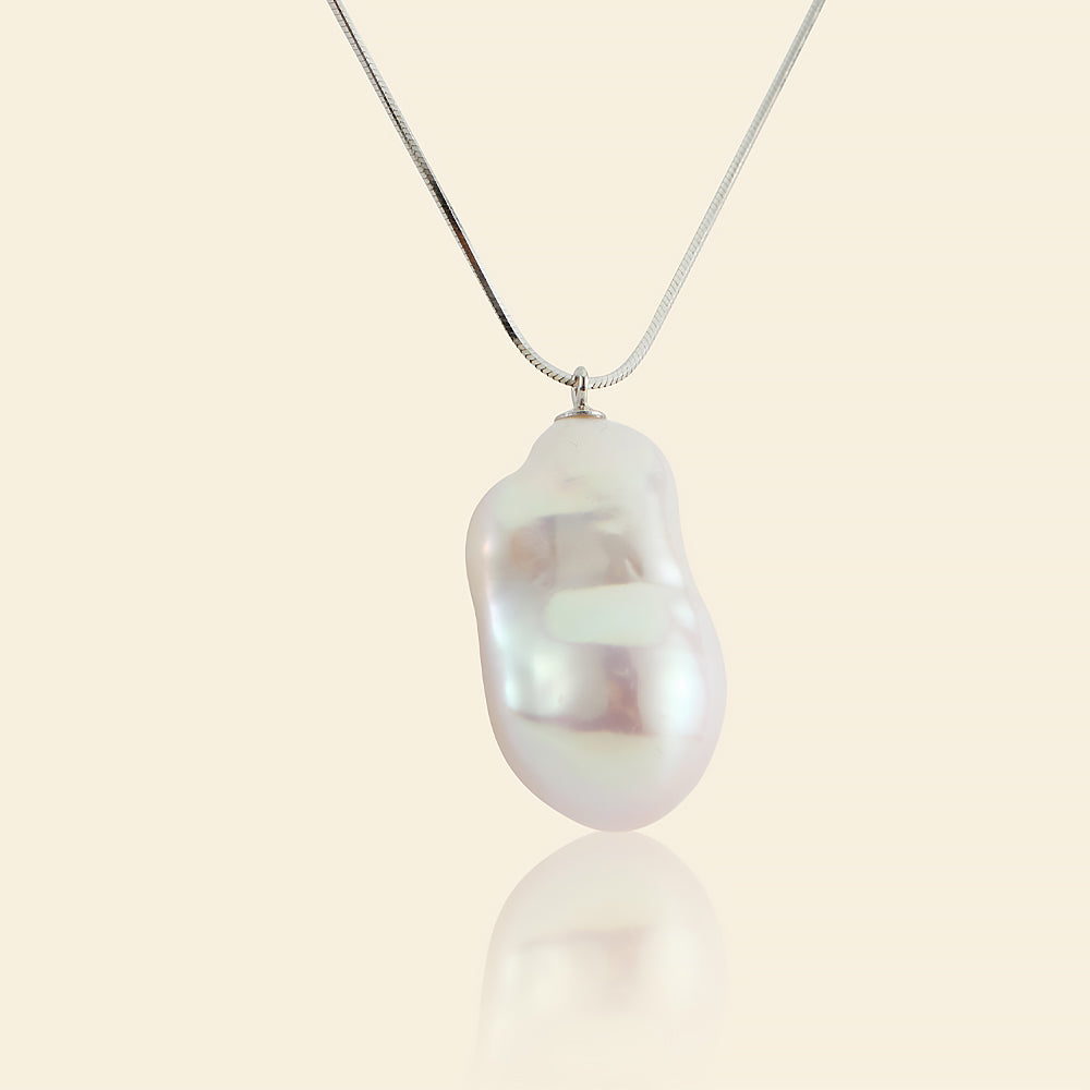 JESCOJES Dynamic Baroque Pearl Pendant Necklace
