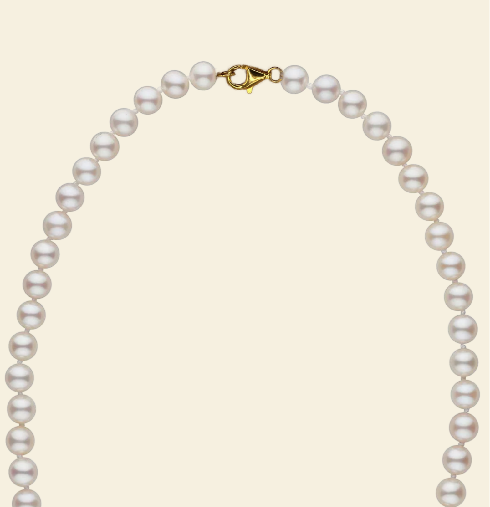 JESCOJES Elegant 6-7mm White Freshwater Pearl Strand Necklace