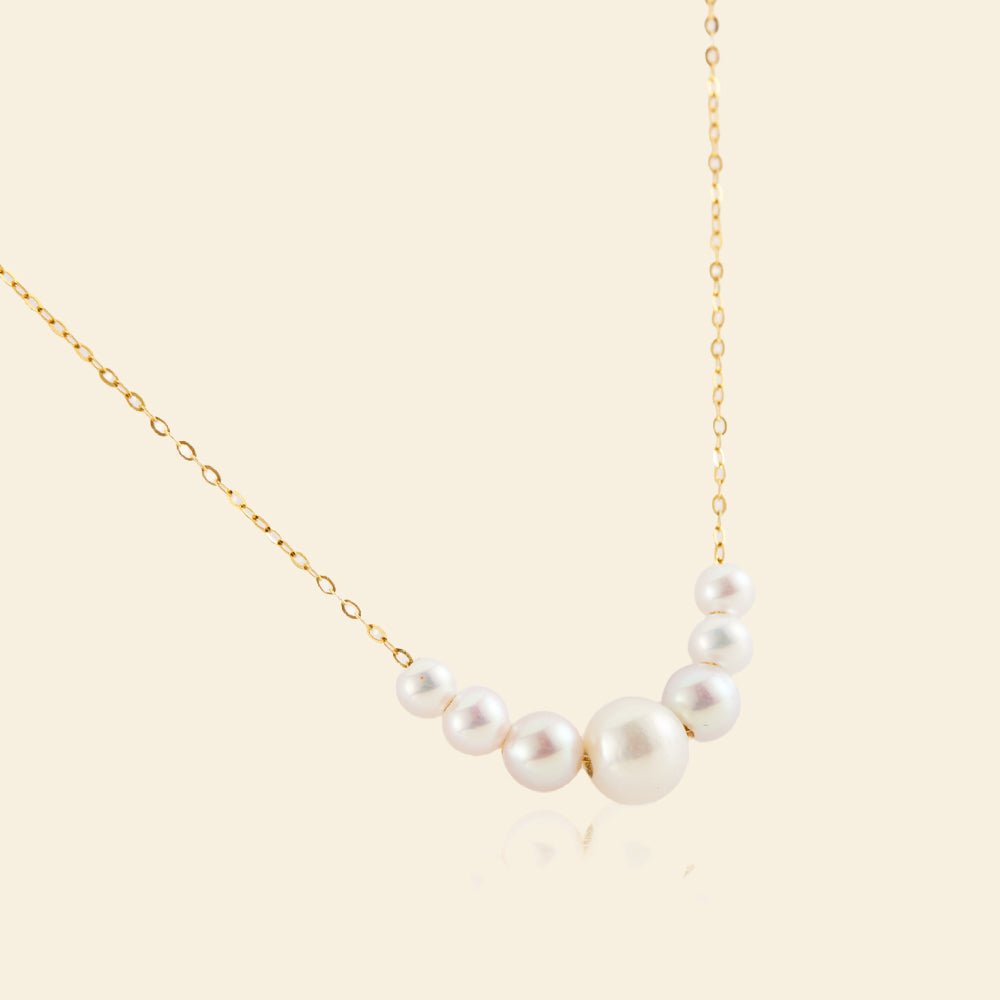 JESCOJES Charming Smile AAAA Freshwater Pearl Pendant Necklace