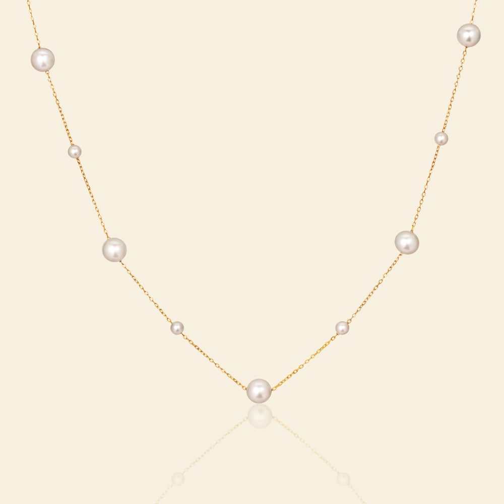 JESCOJES Starry Night AAA Freshwater Pearl Necklace