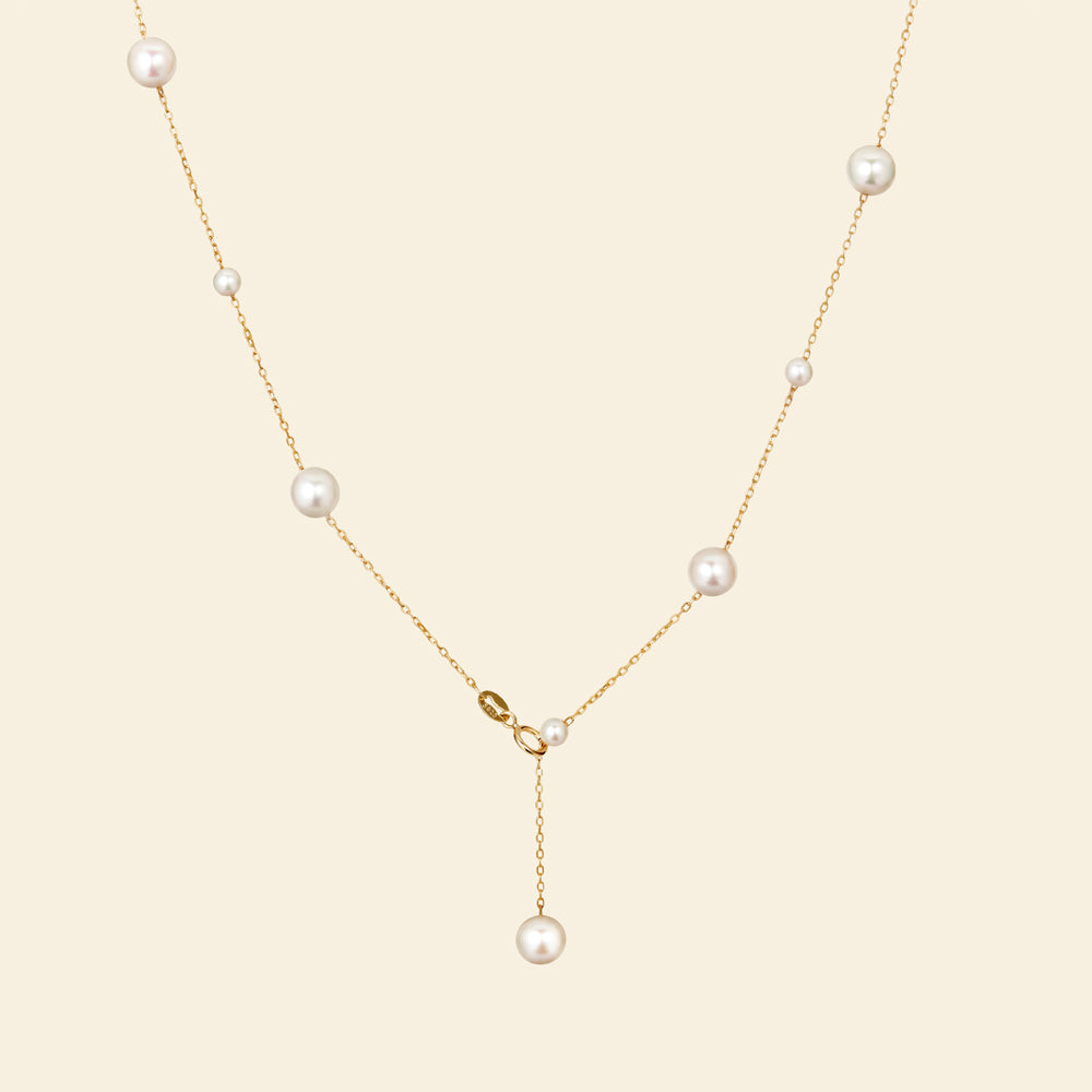 JESCOJES Starry Night AAA Freshwater Pearl Necklace