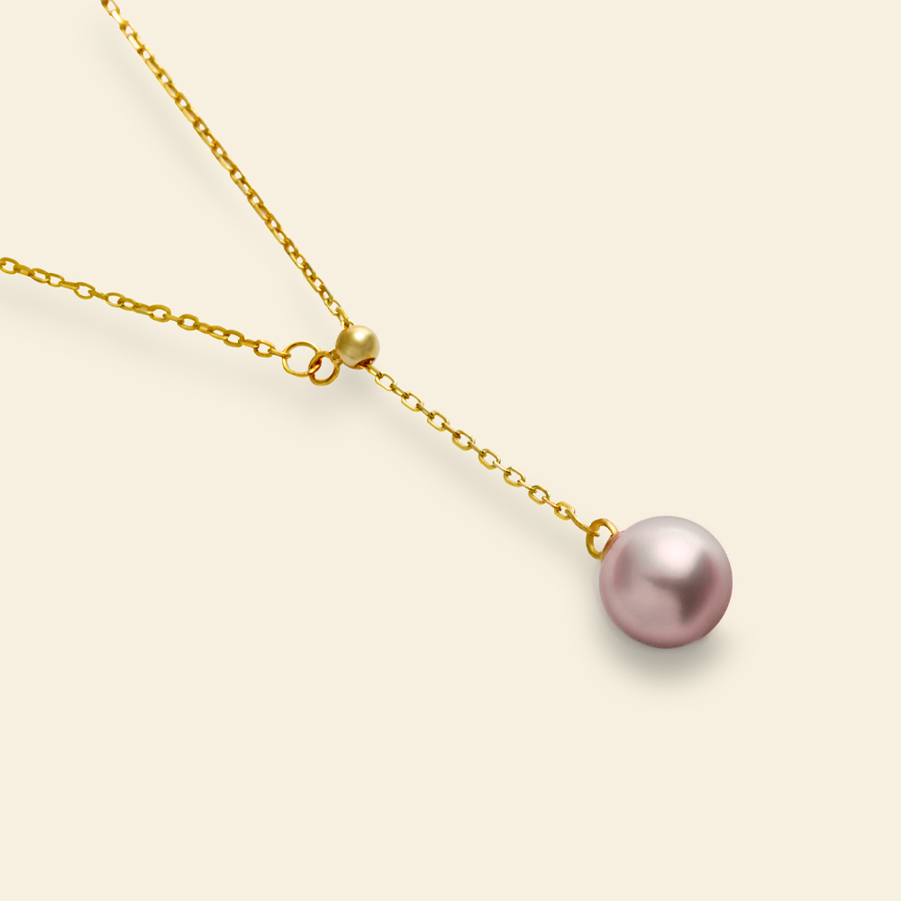 JESCOJES Versatile AAAA Pearl Pendant Necklace - Violet