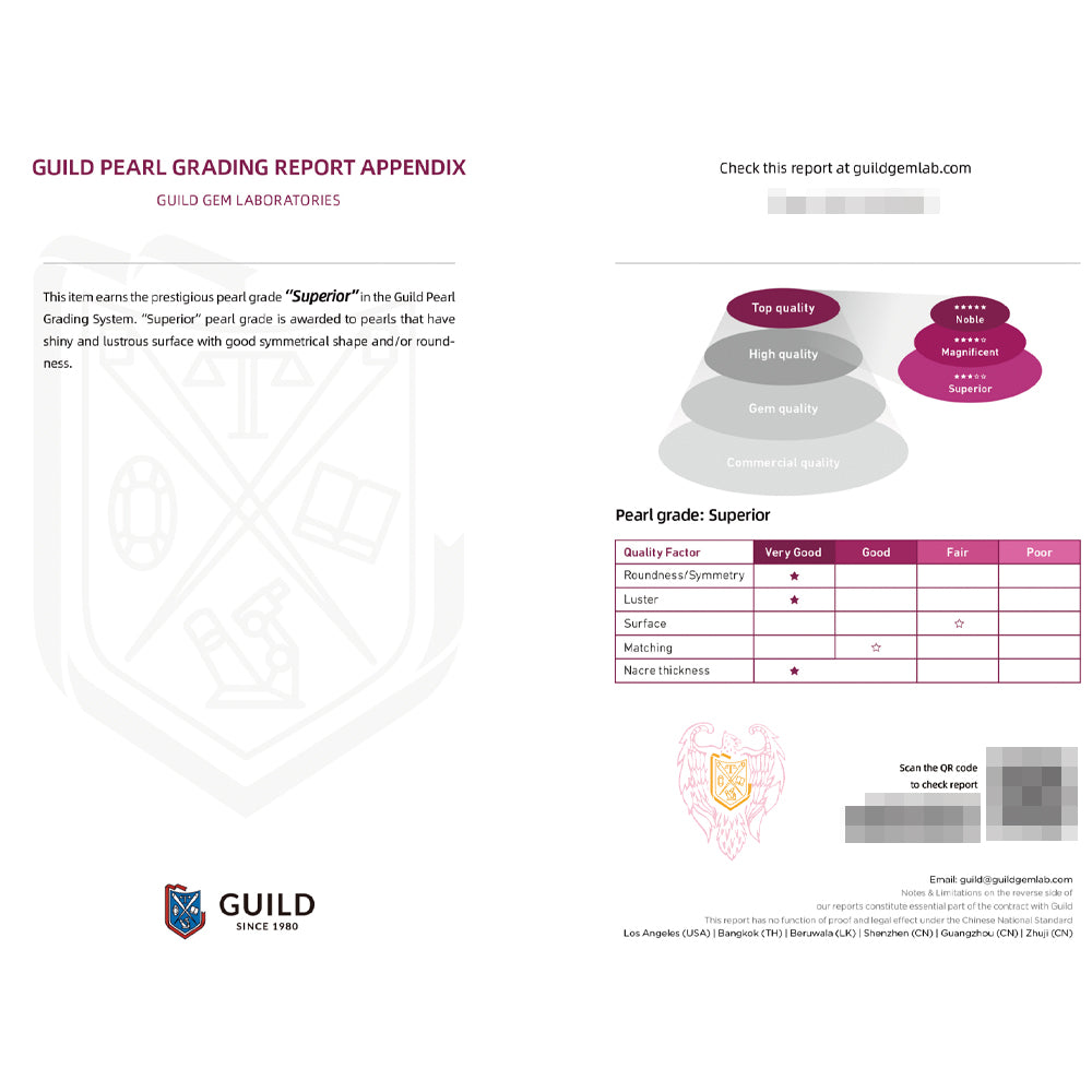 JESCOJES Shining South Sea Gold Pearl 18K Gold Pendant Necklace - GUILD Certificate