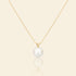 JESCOJES Lustrous AAAA Pearl V-Bale Pendant Necklace