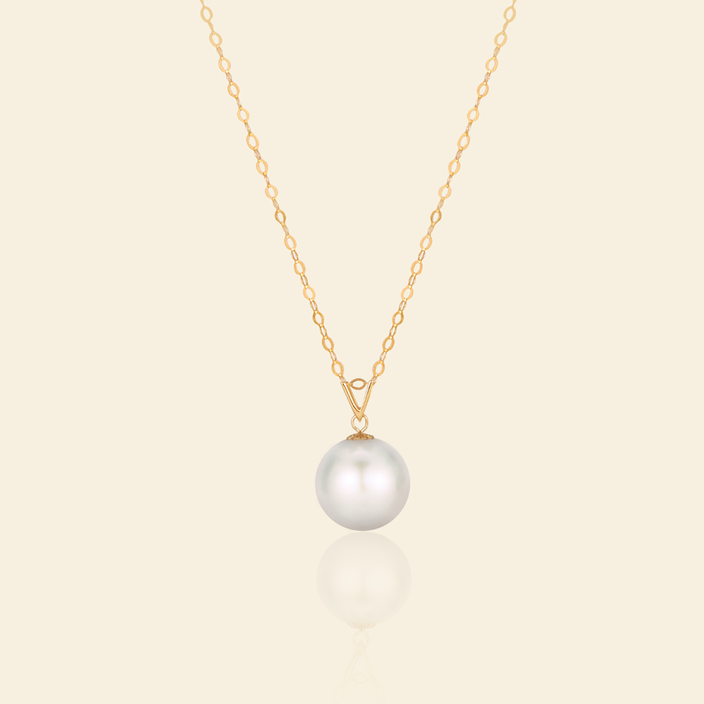JESCOJES 18K Gold AAAA Pearl Vogue Pendant Necklace