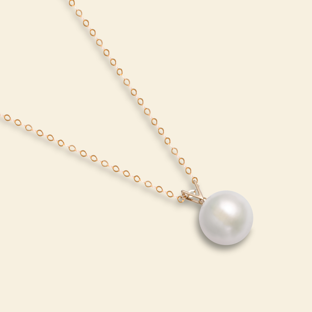 JESCOJES 18K Gold AAAA Pearl Vogue Pendant Necklace