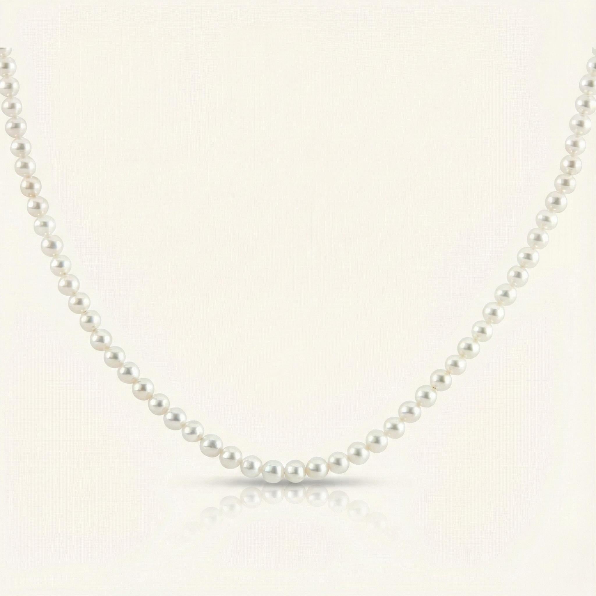 JESCOJES Noble AAAA Freshwater Pearl Strand Necklace 3.5-4mm 17"