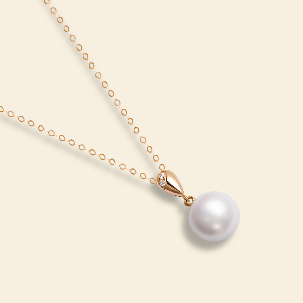 JESCOJES 18K Gold AAAA Pearl Waterdrop Pendant Necklace